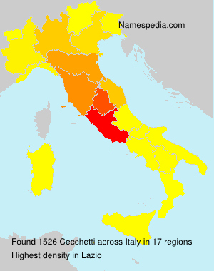 Surname Cecchetti in Italy Surname Cecchetti in Italy