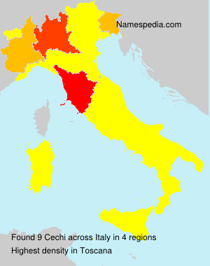 Surname Cechi in Italy Surname Cechi in Italy