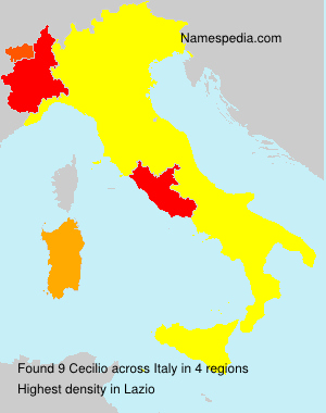 Surname Cecilio in Italy Surname Cecilio in Italy