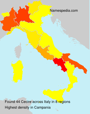 Surname Cecire in Italy Surname Cecire in Italy