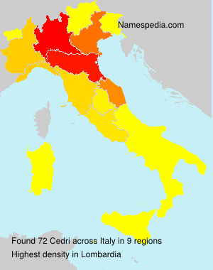 Surname Cedri in Italy Surname Cedri in Italy
