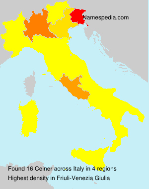 Surname Ceiner in Italy Surname Ceiner in Italy