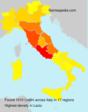 Surname Cellini in Italy Surname Cellini in Italy
