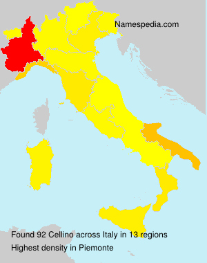 Surname Cellino in Italy Surname Cellino in Italy