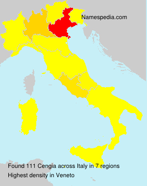 Surname Cengia in Italy Surname Cengia in Italy