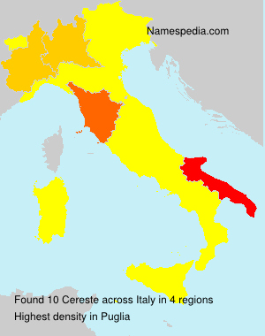 Surname Cereste in Italy Surname Cereste in Italy