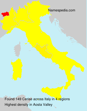 Surname Cerise in Italy Surname Cerise in Italy