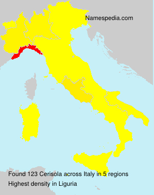 Surname Cerisola in Italy Surname Cerisola in Italy