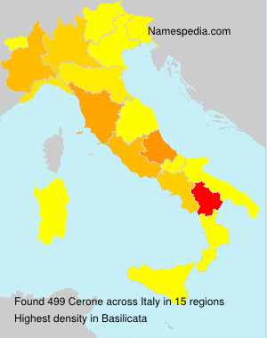 Surname Cerone in Italy Surname Cerone in Italy