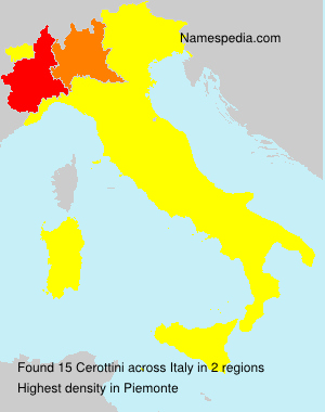Surname Cerottini in Italy Surname Cerottini in Italy
