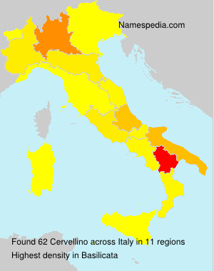 Surname Cervellino in Italy Surname Cervellino in Italy