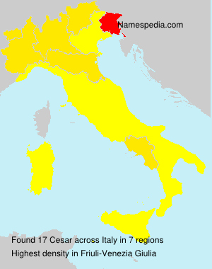Surname Cesar in Italy Surname Cesar in Italy