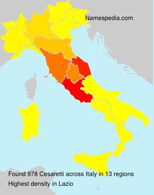 Surname Cesaretti in Italy Surname Cesaretti in Italy