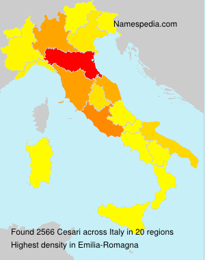 Surname Cesari in Italy Surname Cesari in Italy