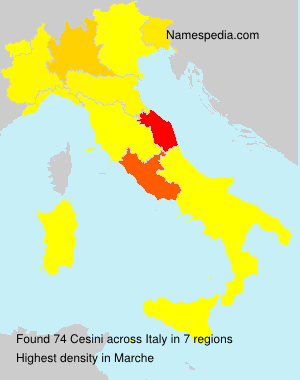 Surname Cesini in Italy Surname Cesini in Italy