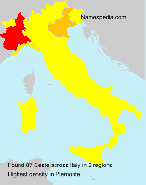 Surname Ceste in Italy Surname Ceste in Italy