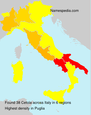Surname Cetola in Italy Surname Cetola in Italy