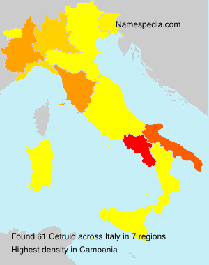Surname Cetrulo in Italy Surname Cetrulo in Italy