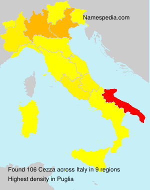 Surname Cezza in Italy Surname Cezza in Italy