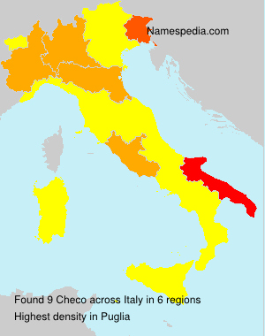 Surname Checo in Italy Surname Checo in Italy