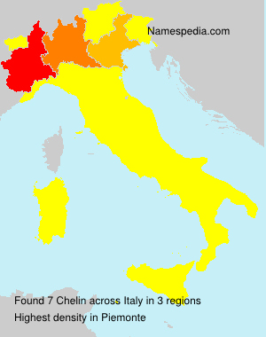 Surname Chelin in Italy Surname Chelin in Italy