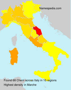 Surname Cherri in Italy Surname Cherri in Italy