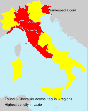 Surname Chevallier in Italy