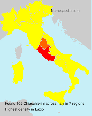 Surname Chiacchierini in Italy Surname Chiacchierini in Italy