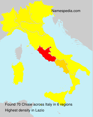 Surname Chiaie in Italy Surname Chiaie in Italy