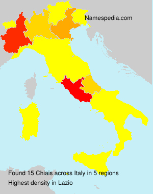 Surname Chiais in Italy Surname Chiais in Italy