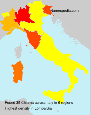 Surname Chiama in Italy Surname Chiama in Italy