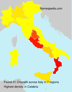Surname Chianelli in Italy Surname Chianelli in Italy