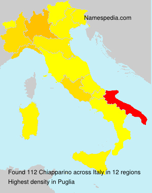 Surname Chiapparino in Italy Surname Chiapparino in Italy