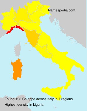Surname Chiappe in Italy Surname Chiappe in Italy