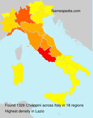 Surname Chiappini in Italy Surname Chiappini in Italy
