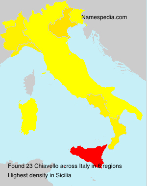 Surname Chiavello in Italy Surname Chiavello in Italy