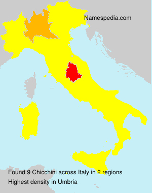Surname Chicchini in Italy Surname Chicchini in Italy