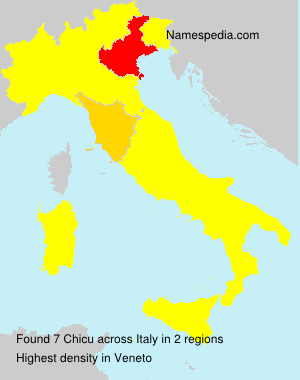 Surname Chicu in Italy