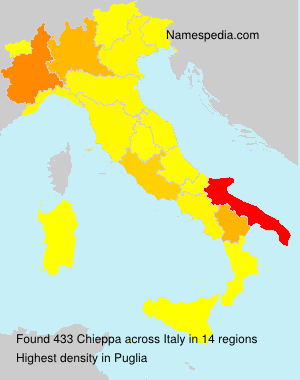 Surname Chieppa in Italy Surname Chieppa in Italy