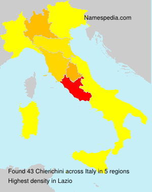 Surname Chierichini in Italy Surname Chierichini in Italy