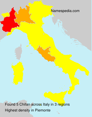 Surname Chifan in Italy Surname Chifan in Italy