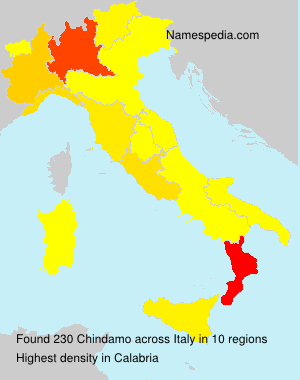 Surname Chindamo in Italy Surname Chindamo in Italy