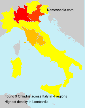 Surname Chindris in Italy Surname Chindris in Italy