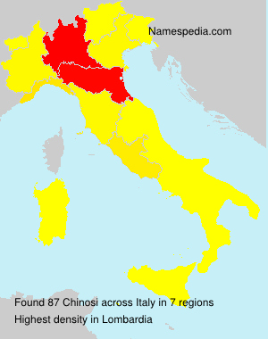 Surname Chinosi in Italy