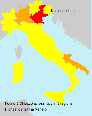 Surname Chiocco in Italy Surname Chiocco in Italy