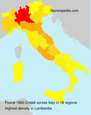 Surname Chiodi in Italy Surname Chiodi in Italy