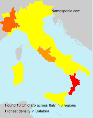 Surname Chiofaro in Italy Surname Chiofaro in Italy