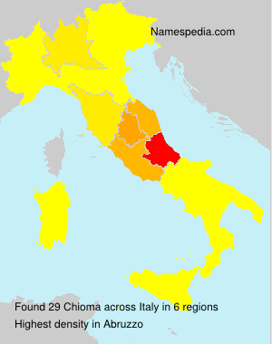 Surname Chioma in Italy Surname Chioma in Italy