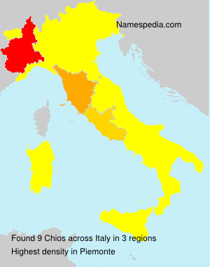 Surname Chios in Italy Surname Chios in Italy