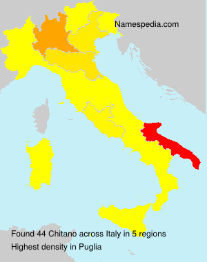 Surname Chitano in Italy Surname Chitano in Italy
